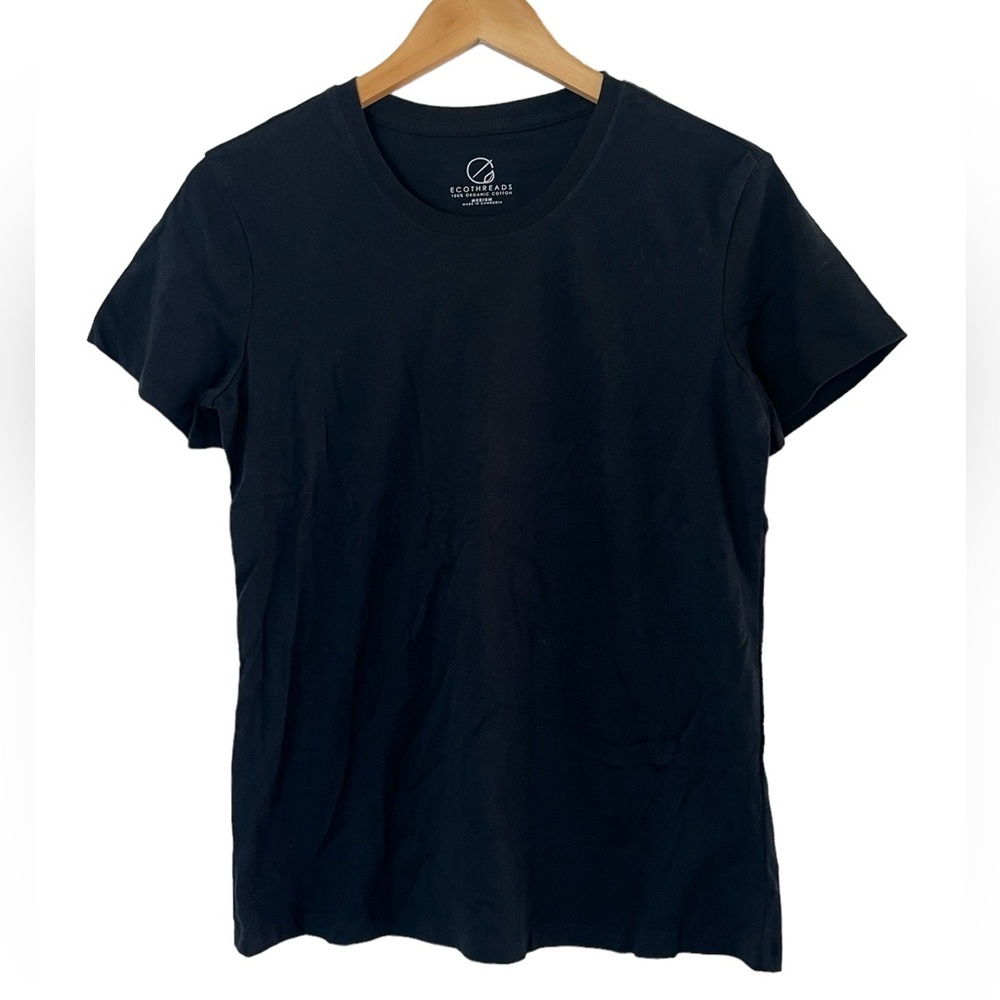Ecothreads | NWOT Black organic cotton basic essential tee shirt size me…
